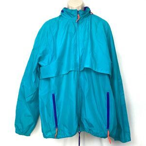 Vintage Woolrich Windbreaker Jacket XL Men’s Color Block Packable Blue Purple